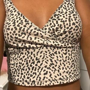 leopard crop top
